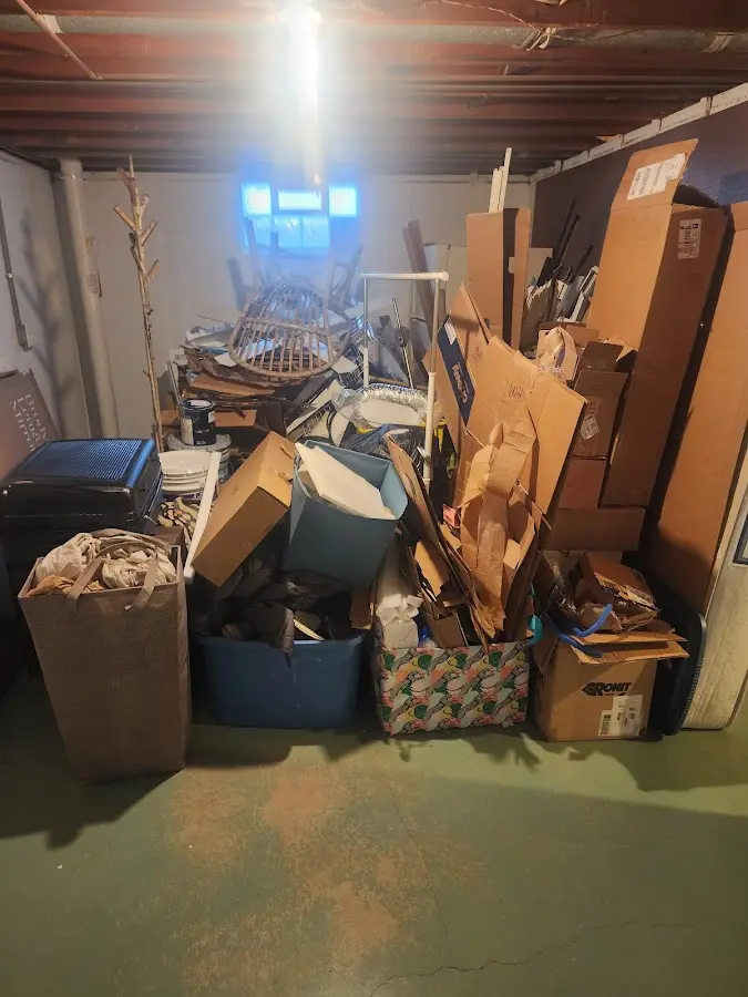 Roll-off dumpster container at job site for Concrete Dumpster Rental in Woodmore